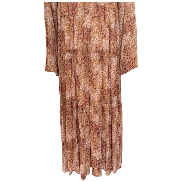 Christy Dawn Paloma Dress Rust Garden Floral Boho Maxi Peasant Prairie Size XS/S - Picture 13 of 14